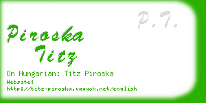 piroska titz business card